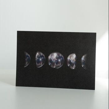 Carte postale phases de lune, illustration aquarelle, DIN A6, respectueuse de l'environnement 3