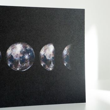 Carte postale phases de lune, illustration aquarelle, DIN A6, respectueuse de l'environnement 2