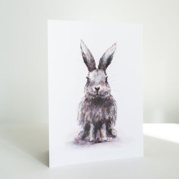 Carte postale lapin, illustration, DIN A6, durable, carte de Pâques 1