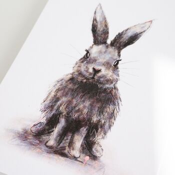 Carte postale lapin, illustration, DIN A6, durable, carte de Pâques 2