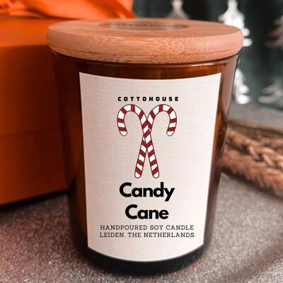 Candy Cane -  Kerst kaars - Soja Geurkaars