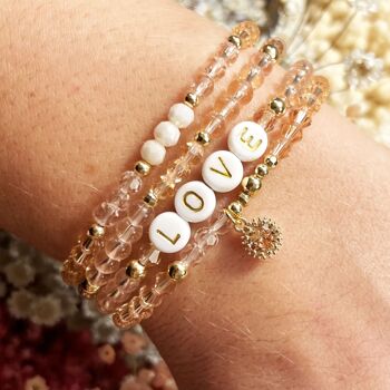 KIT bracelets en perles de verre LOVE 2