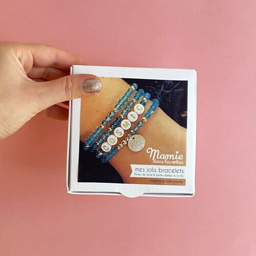 KIT bracelets en perles de verre COSMIC