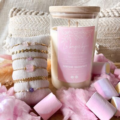 The Bijou Candle with Cotton Candy scent