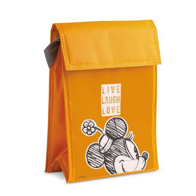 COOLER BAG MINNIE LIVE LAUGH LOVE ORANGE CM. 18X25