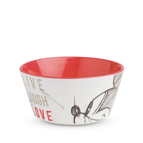 BOWL MICKEY LIVE LAUGH LOVE RED ML. 520 D.13