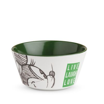 BOWL MINNIE LIVE LAUGH LOVE GREEN ML. 520 D.13