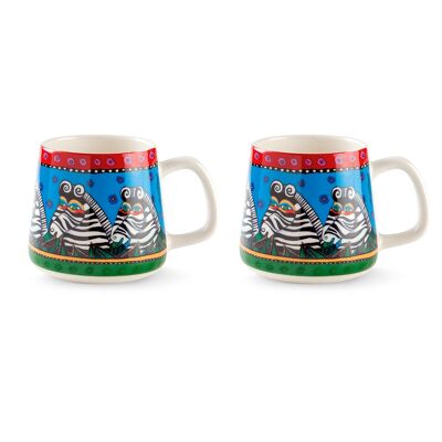 SET 2 MUG L.B. JUNGLE AZURE ML.360