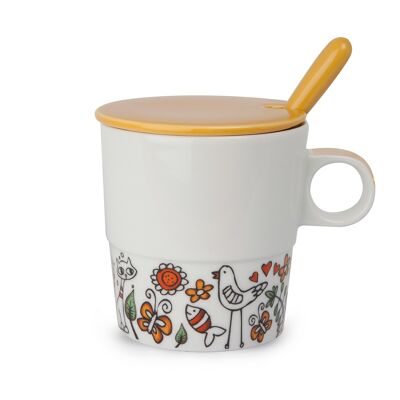 INFUSION CUP TEAFORTWO WITH SPOON ORANGE ML 330