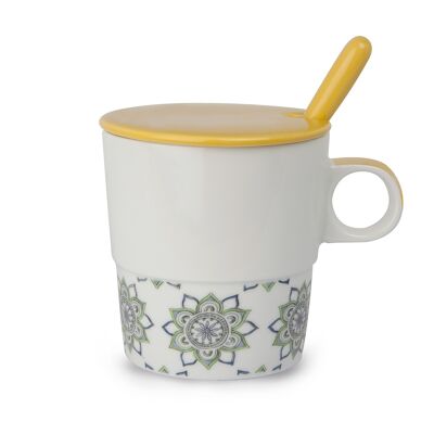 INFUSION CUP TEAFORTWO WITH SPOON YELLOW ML 330