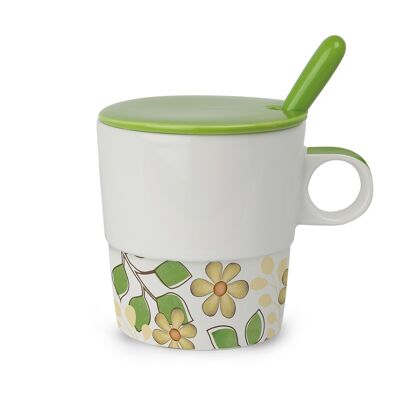 INFUSION CUP TEAFORTWO WITH SPOON GREEN ML 330