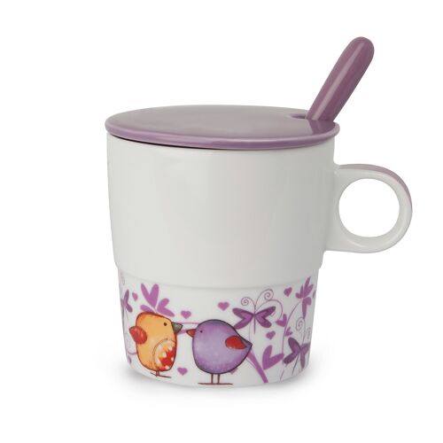 INFUSION CUP TEAFORTWO WITH SPOON VIOLET ML 330