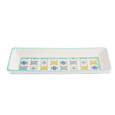 TRAY MAJORICA TURQUOISE 28X12