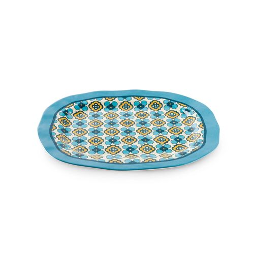 OVAL TRAY MAJORICA BLUE CM. 31X25