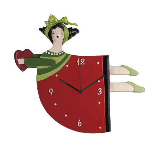 CLOCK LE PUPAZZE RED CM. 37X30