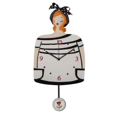 PENDULUM CLOCK LE PUPAZZE WHITE CM. 20X30