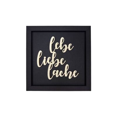 LIVE LOVE LAUGH - letras de madera de tarjeta de marco