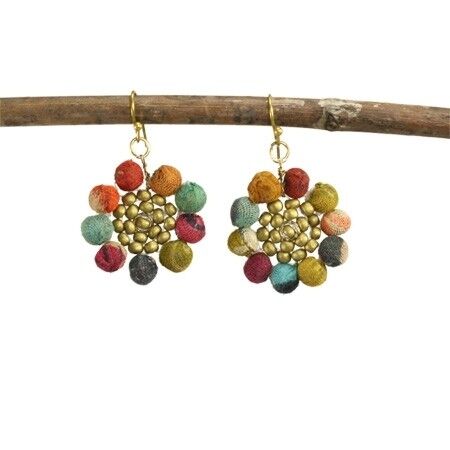 Orecchino Kantha, Girasole