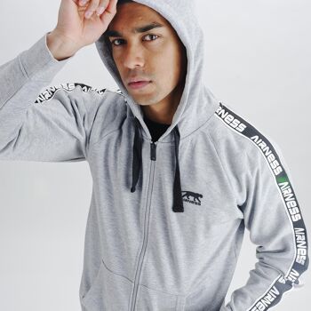 HOODIE ZIPPÉ HOMME AIRNESS NERVE GRIS 1