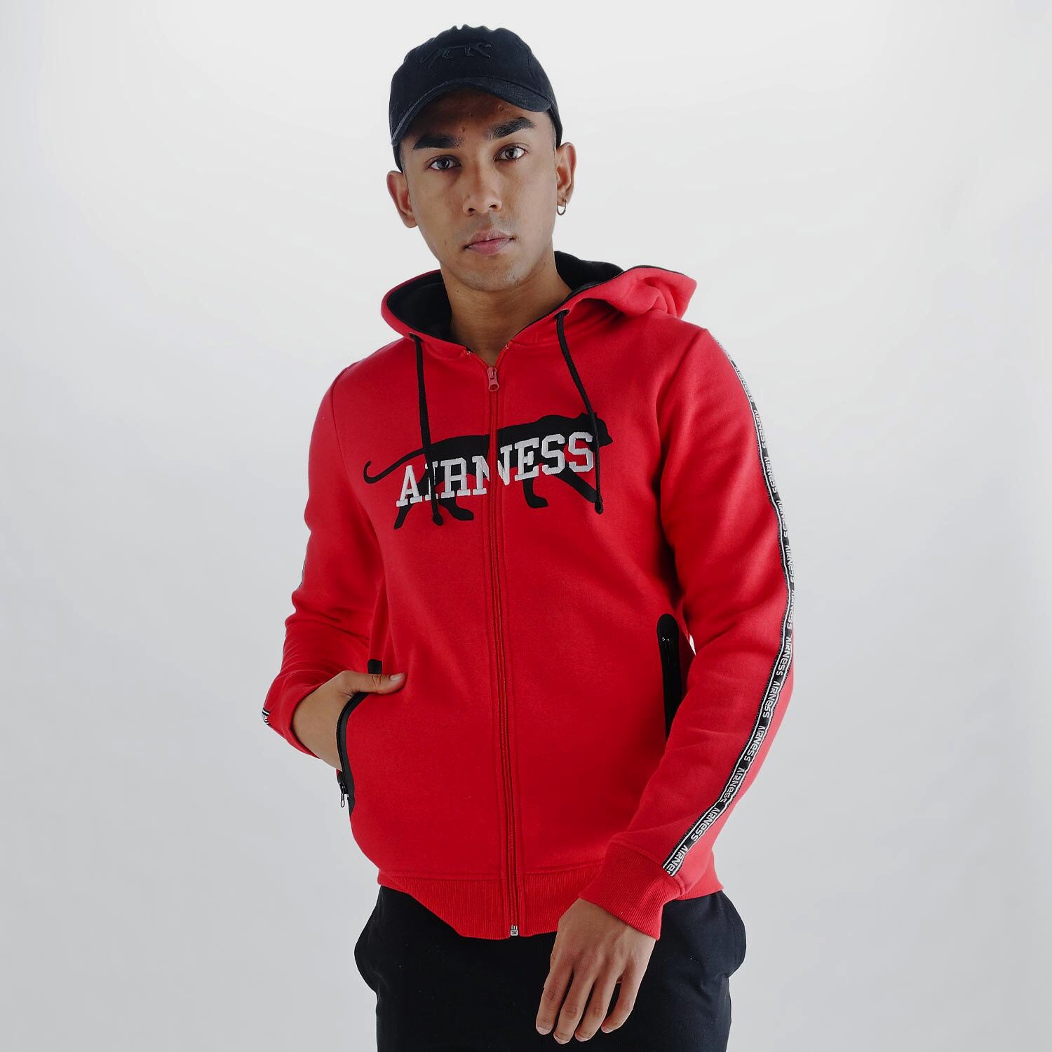 Buy wholesale AIRNESS CONNOR MEN S HOODED ZIPPED HOODIE