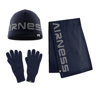 GORRO AZUL / BUFANDA / CAJA DE GUANTES