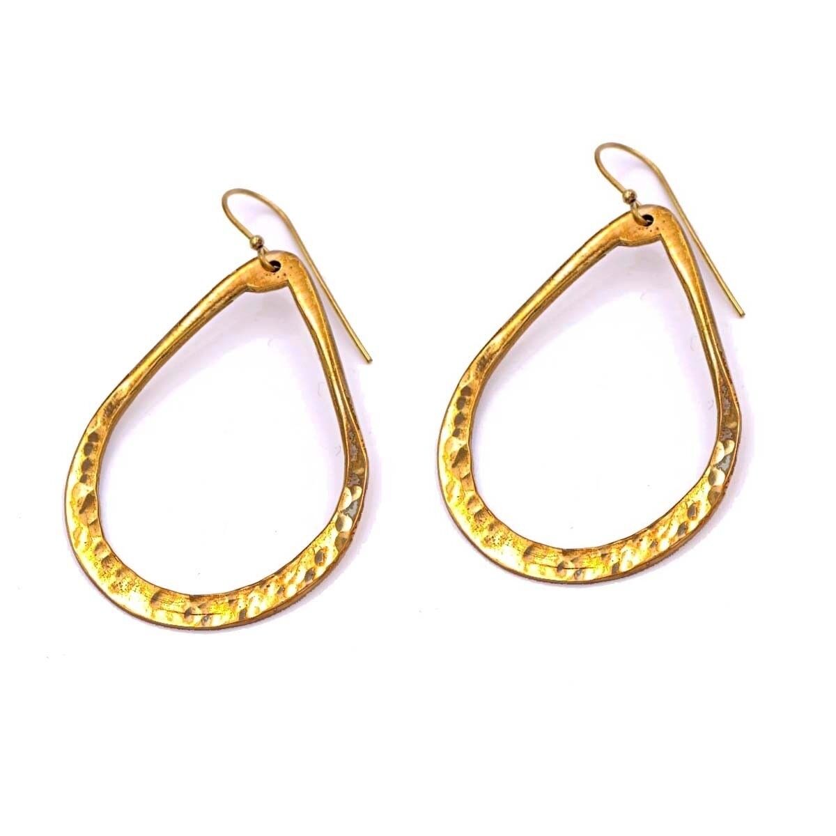 Orecchini in ottone a goccia