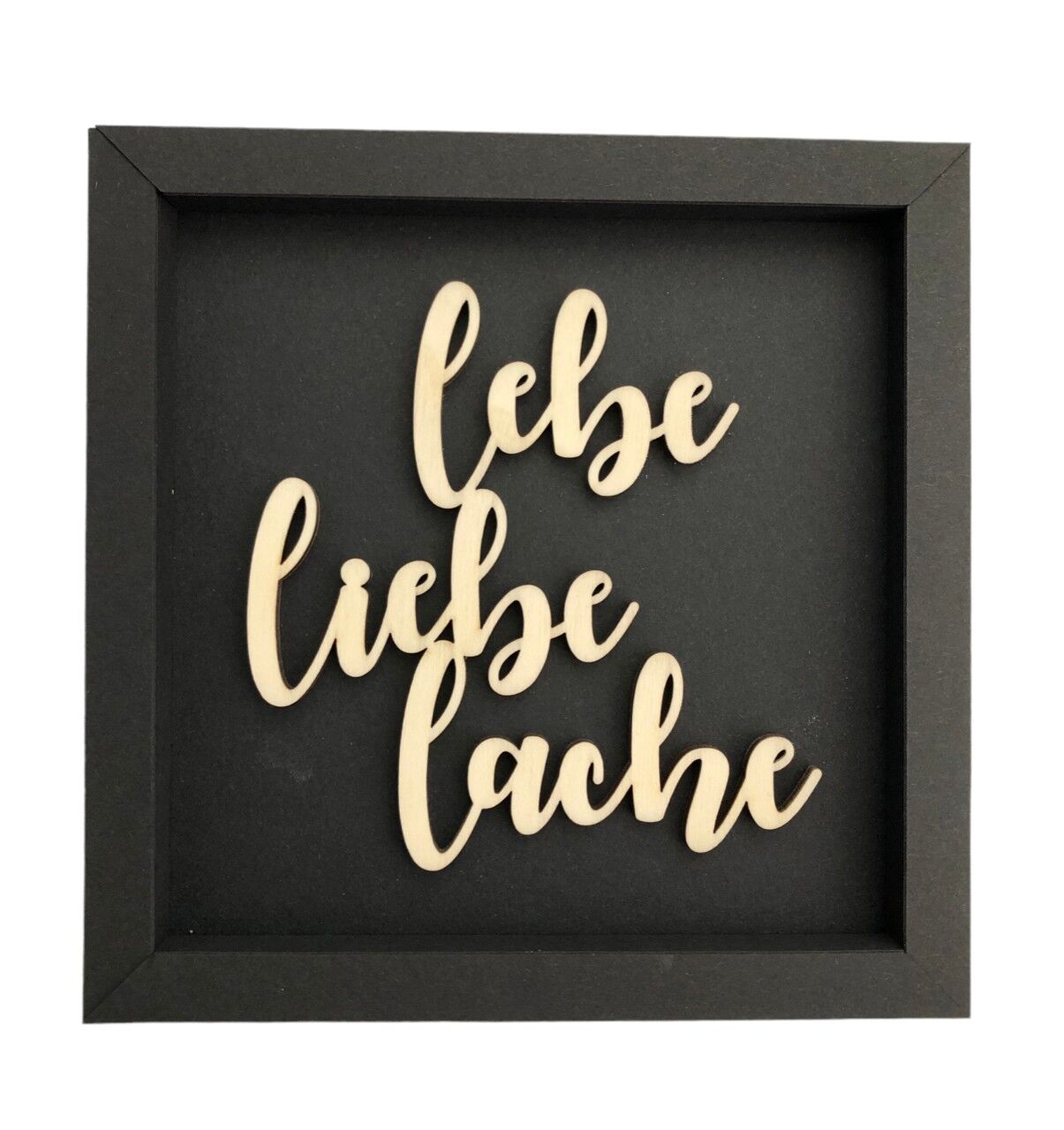 LIVE LOVE LAUGH frame card scritta in legno