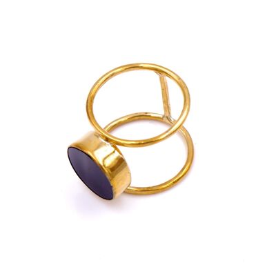 Brass ring Lea, size L.