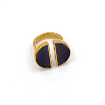 Bague en laiton Dora, corne taille 7