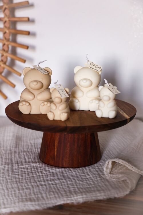 Mother's Day Soy Candle Gift Set Teddy Bear Candle Heart Candle 