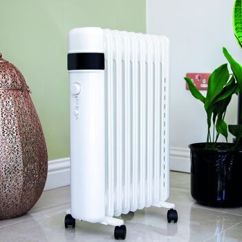 TCP Smart WiFi Radiateur Autoportant à Huile 9 Ailettes Blanc 2000w 8