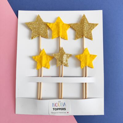 Star toppers (set of 6)