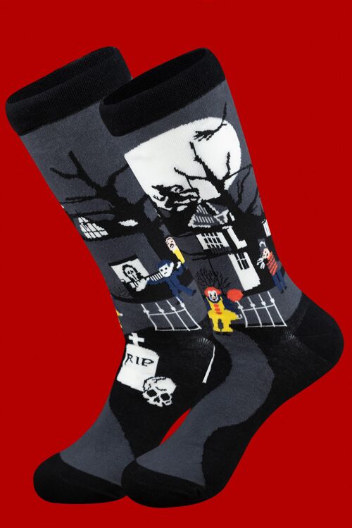 City Of Clouds Horror #BumpInTheNight - Combed Cotton Sock Crew Adult (UK 7-11)