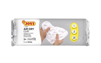 JOVI - Air Dry, Pasta de modelar Jovi, Secado al aire sin calor, Color blanco, 500 Gramos 2