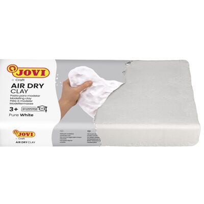 JOVI - Air Dry, Pasta de modelling Jovi, Secado al aire sin calor, Color blanco, 500 Gramos