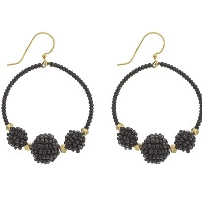 Boucles d'oreilles Uptown Girl, noir