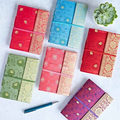 Medium Sari Fabric Notebook