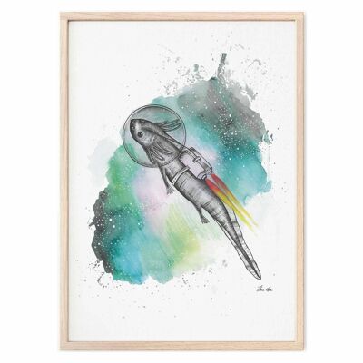 Art Print [Fine Art Paper] - Astrolotl - A3