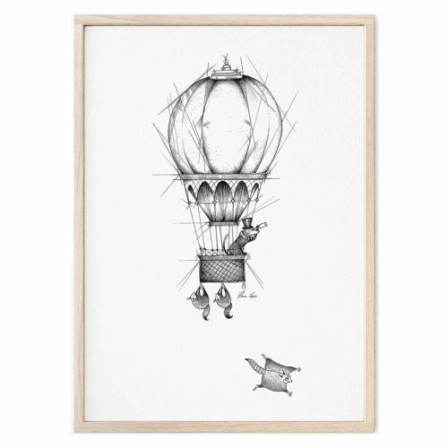 Kunstdruck [Fine Art Papier]  - Ballonfahrer - A3
