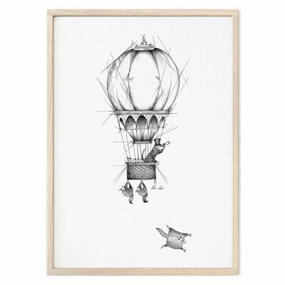 Art Print [Fine Art Paper] - Balloonists - A3