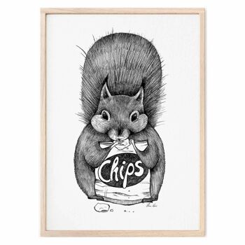Impression d'art [Papier Fine Art] - Chipmunk - A3 4