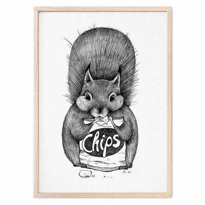 Impression d'art [Papier Fine Art] - Chipmunk - A4