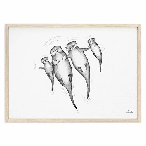 Kunstdruck [Fine Art Papier]  - Die Otters - A4
