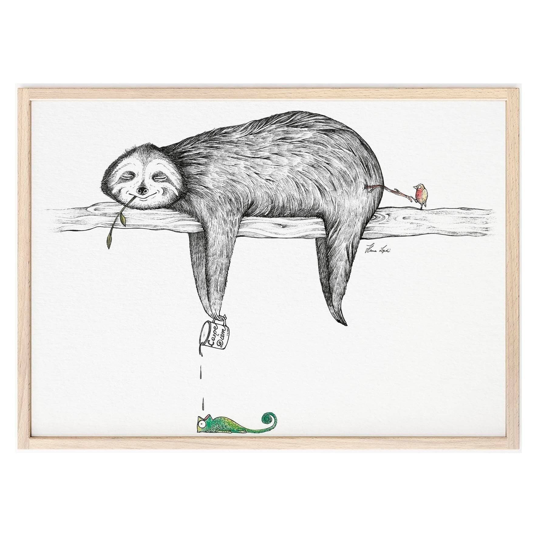 Stampa artistica [Carta per belle arti] - Bradipo - A4