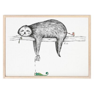 Art Print [Fine Art Paper] - Sloth - A4