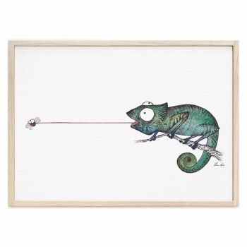 Impression d'art [Papier Fine Art] - Moucherolle (Caméléon) - A3 4