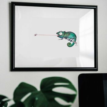 Impression d'art [Papier Fine Art] - Moucherolle (Caméléon) - A3 5