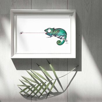 Impression d'art [Papier Fine Art] - Moucherolle (Caméléon) - A3 6