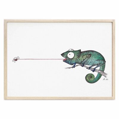 Art Print [Fine Art Paper] - Flycatcher (Chameleon) - A3