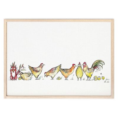 Impression d'art [Papier Fine Art] - Renard en habit de poulet - A4